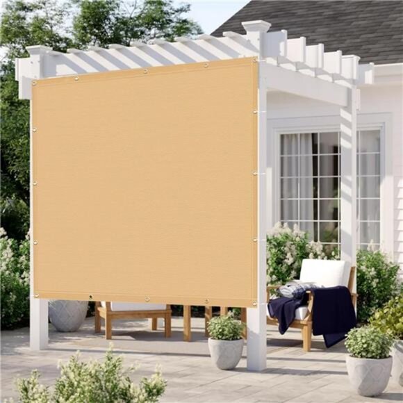 3/4/6/8/10/12/20FT Sun Shade Cloth with Grommets Shade Cover 95% UV Protection - Picture 1 of 6